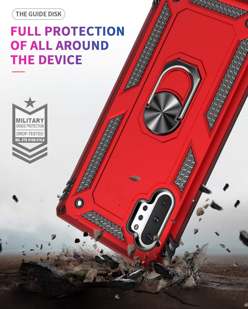 Aikcks for Samsung Galaxy Note10+ Plus 5G 360 Military-Grade housing with a Metal Rotating Ring and an Integrated Magnetic mounting Bracket for car Installation，Galaxy Note10 Plus 5G case （Armor） - Image 5